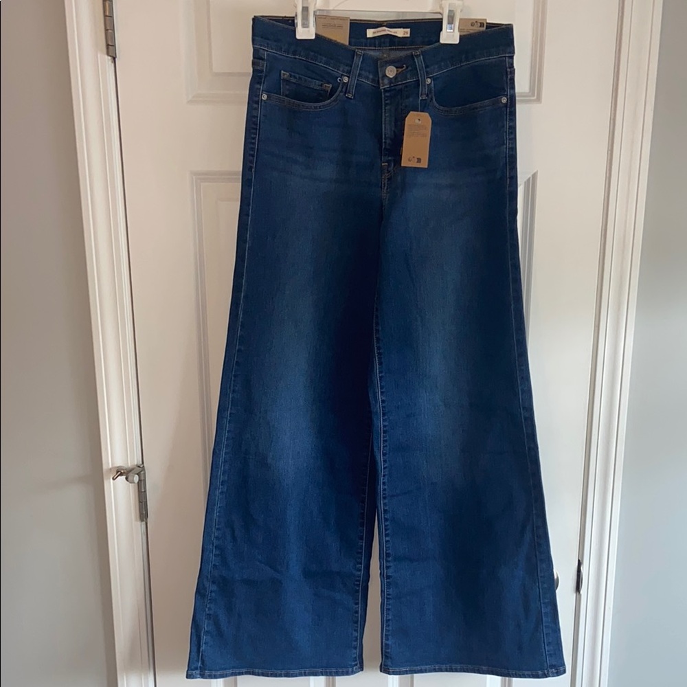 Levi's Blue Flare Wide-Leg Jeans
